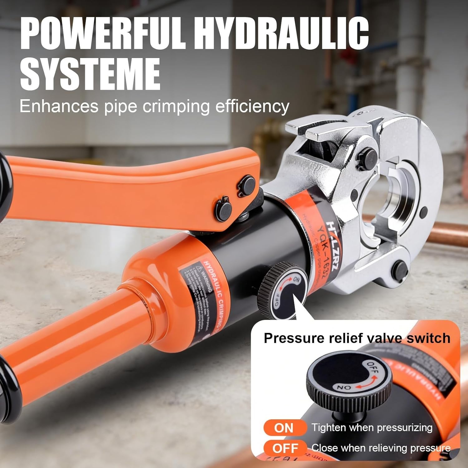 Advanced Copper Pipe Crimping Tool with 360° Rotation for Plumbing Projects