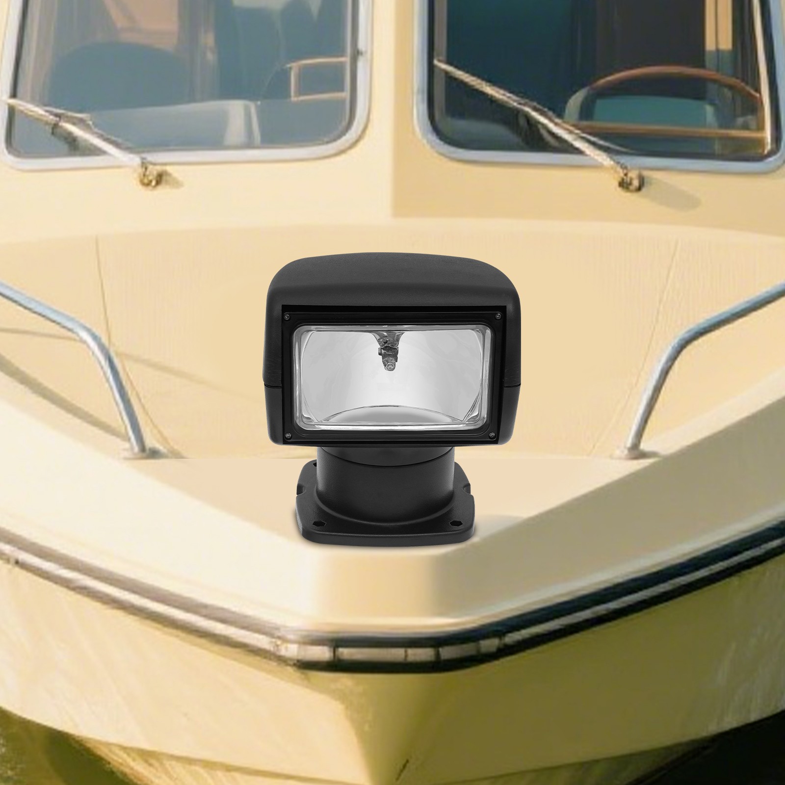 12V 100W Searchlight Boat Spotlight with Remote Control, Yacht Searchlight