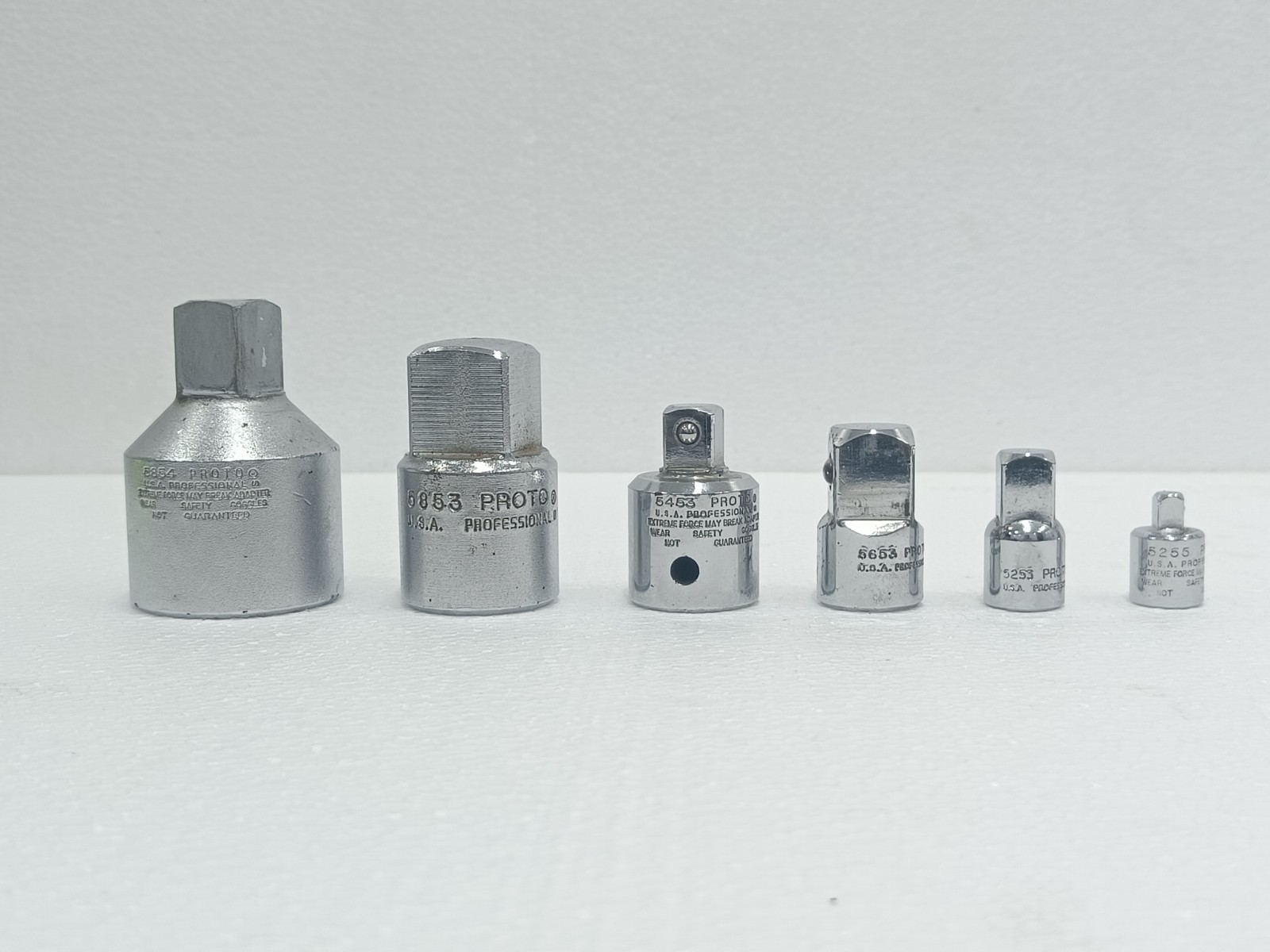 PROTO PROFESSIONAL SOCKET ADAPTER SET 6 PCS DRIVE SIZE CONVERSION USA NEW