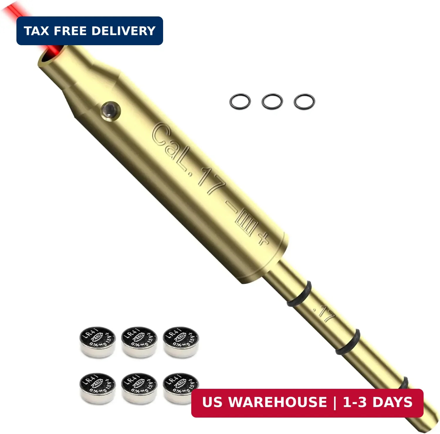 Red Dot Laser Boresighter for .17HMR/.223 Cal, Laser Bore Sight, Bore Sight Lase