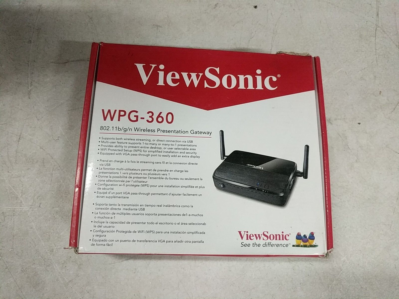 ViewSonic WPG-360 Wireless remote Presentation Gateway / NO POWER SUPPLY