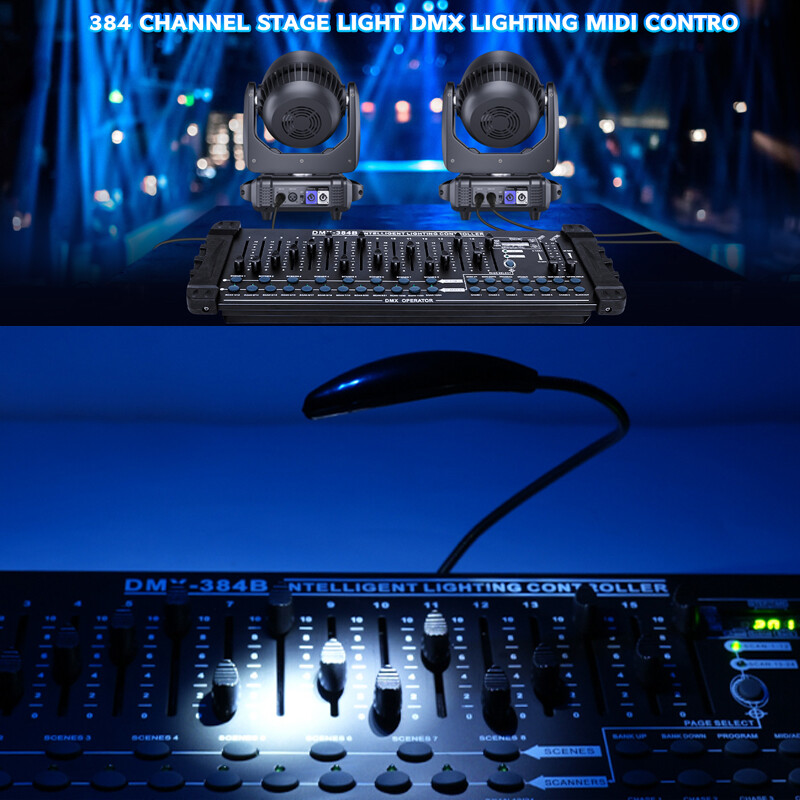 DMX 512 384 Channels Operator Console Controller For Stage Lighting DJ Party