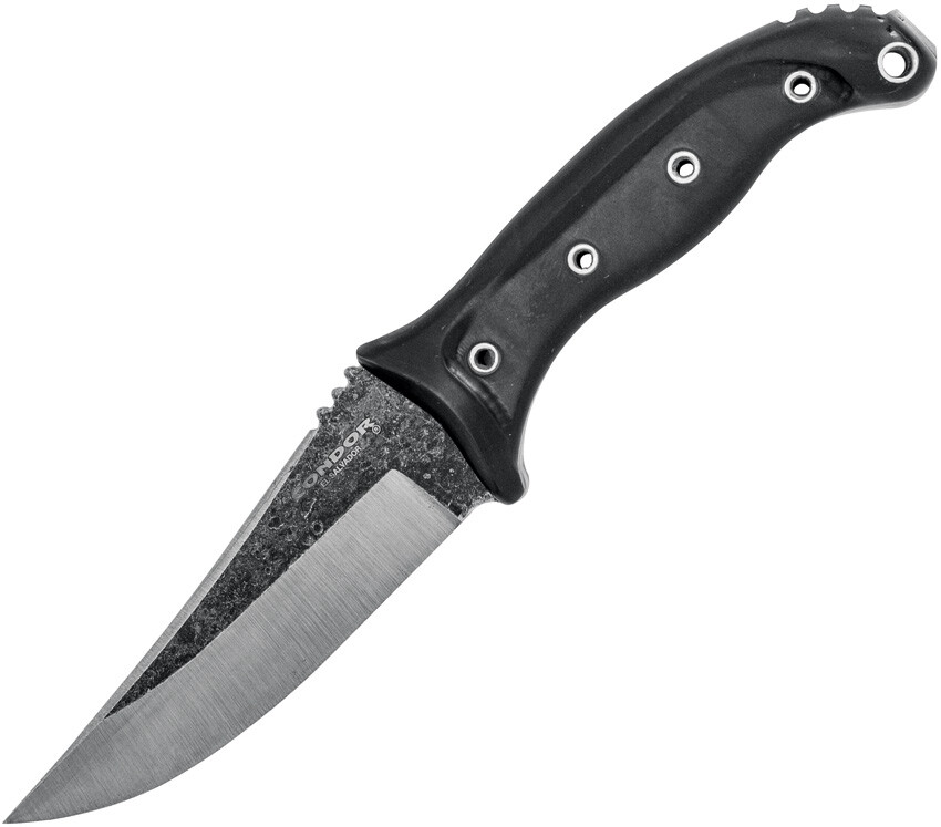 Condor Pandur Black Micarta 1075HC Fixed Blade Knife w/ Kydex Sheath 1818452HC