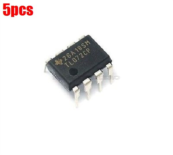 5Pcs TL072 TL072CP DIP-8 Low Noise J-Fet Dual Op-Amp New Ic rg