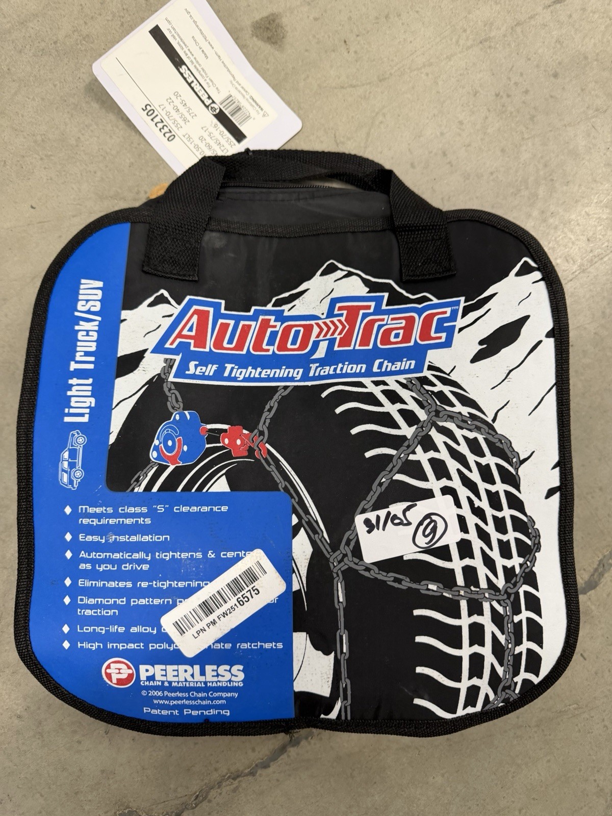 2 Pack- Peerless Auto-Trac Light Truck/SUV Tire Traction Chains Snow Tire Chain