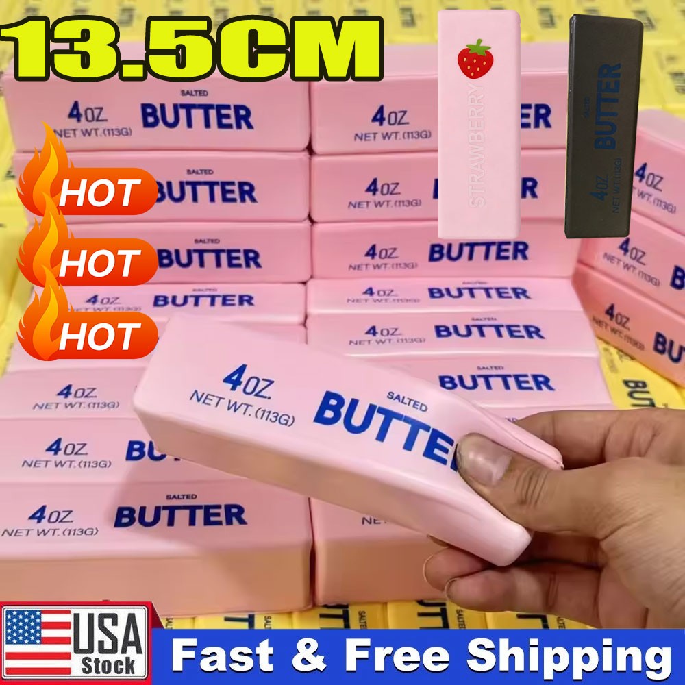 2026 Butter Stick Squishy Fidget Toy Soft Stress Relief ADHD Anxiety Squeeze