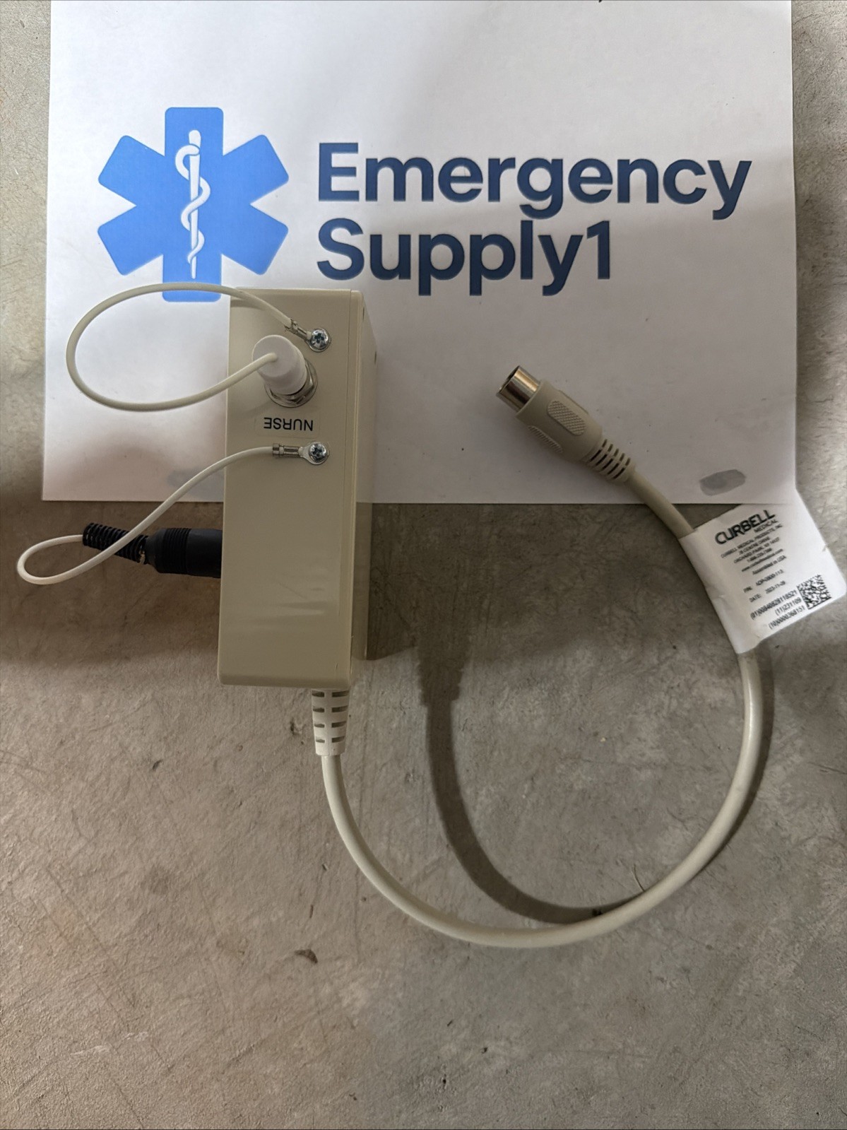 Curbell Medical Call Cord Box Adapter CRBADP0800113 ADP-0800-113 Rauland III+