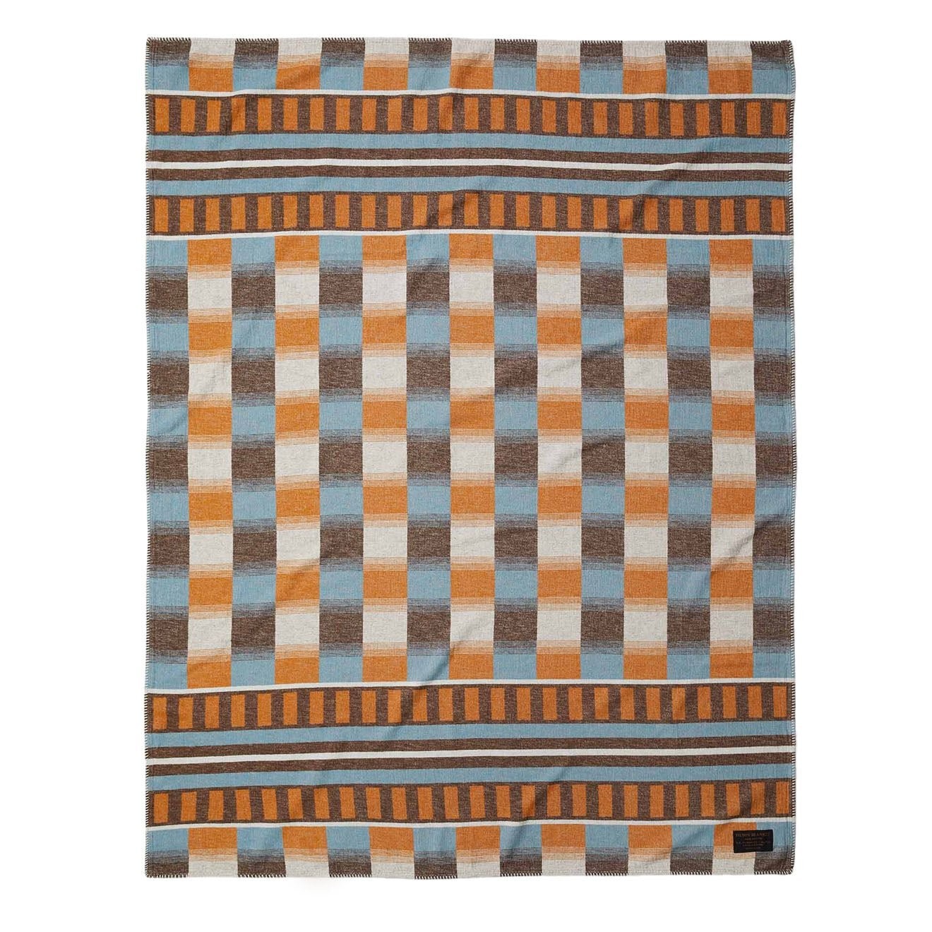 Filson Western Tracks Blanket Blue Gold Multi