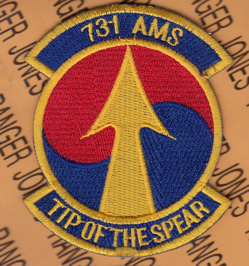 USAF Air Force 731st Air Mobility Sq AMS ~3.5" patch c/e