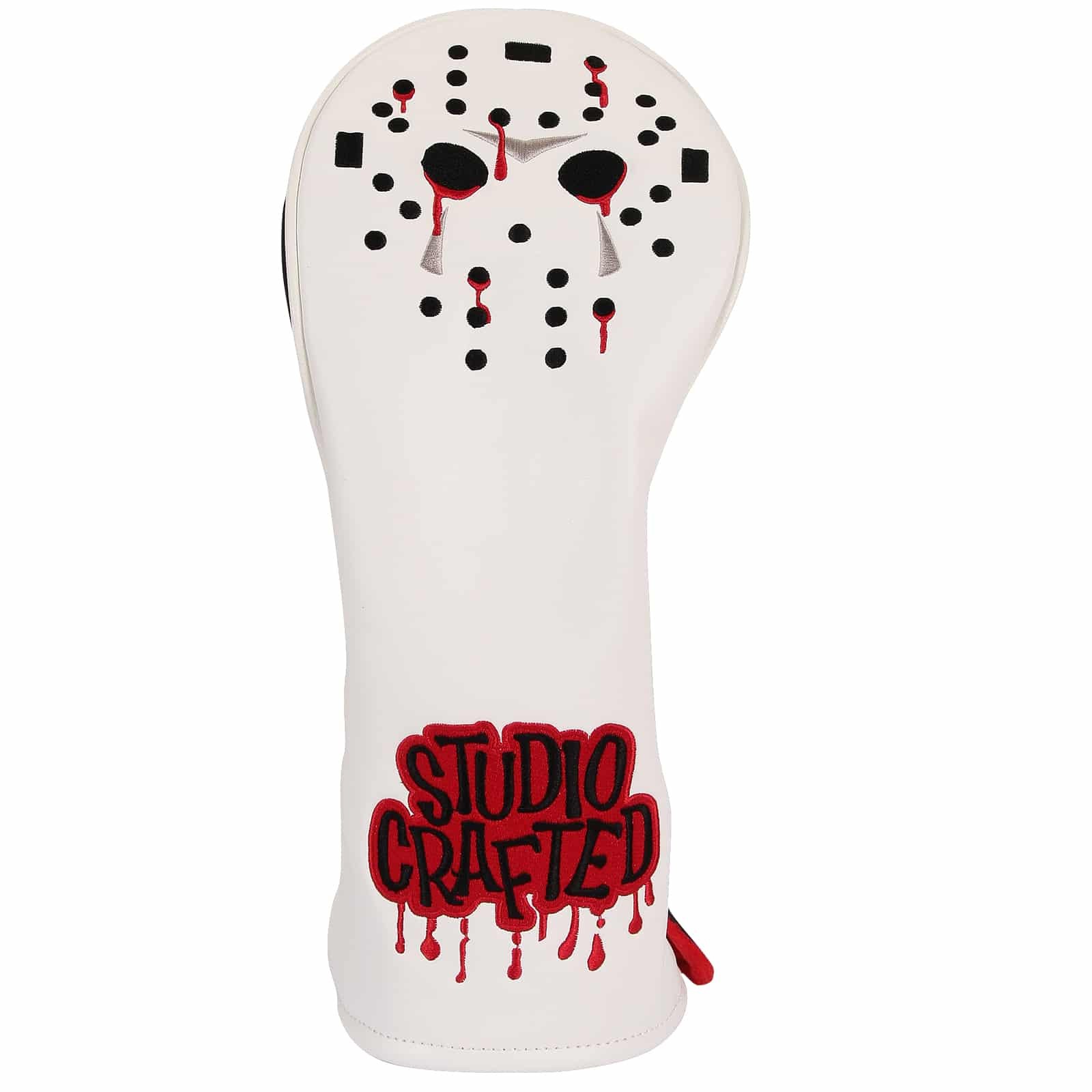 New Studio Crafted Hockey Goalie Horror Mask White/Black Driver Headcover