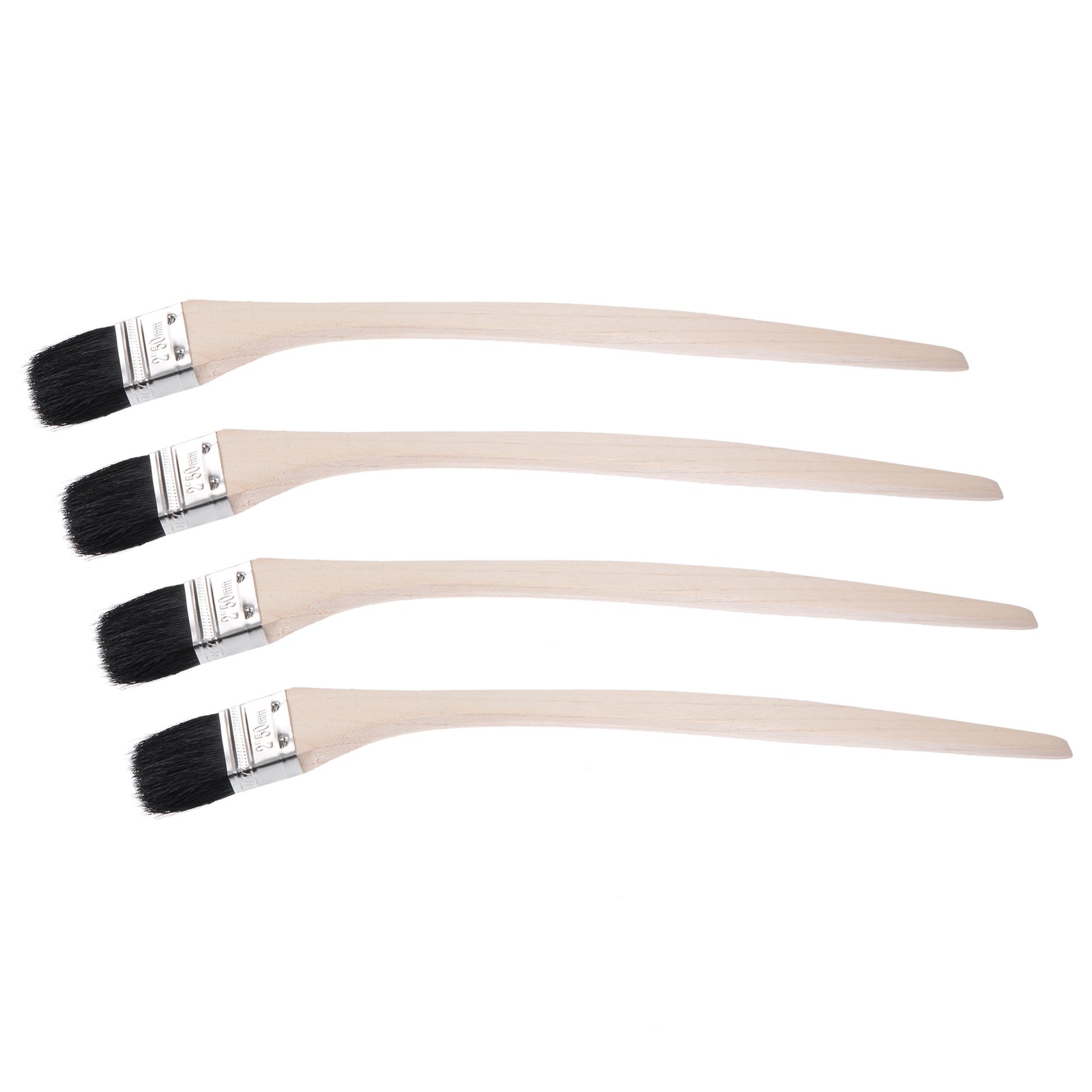 4Pcs 17" Length 2" Width Bent Radiator Paint Brush Bristle for DIY
