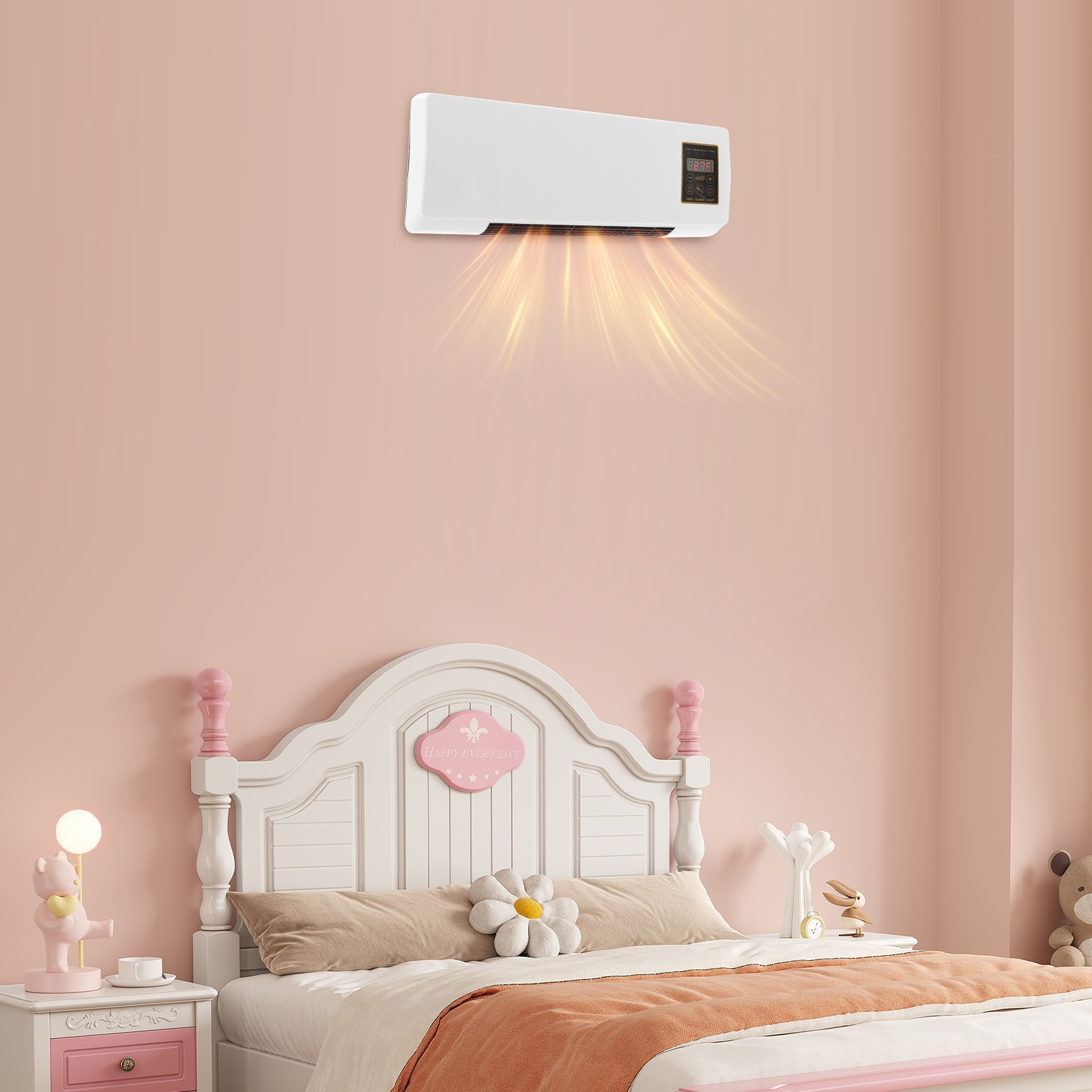 Wall-mounted Heating Machine Electric Heater With Remote Control For Indoor Room