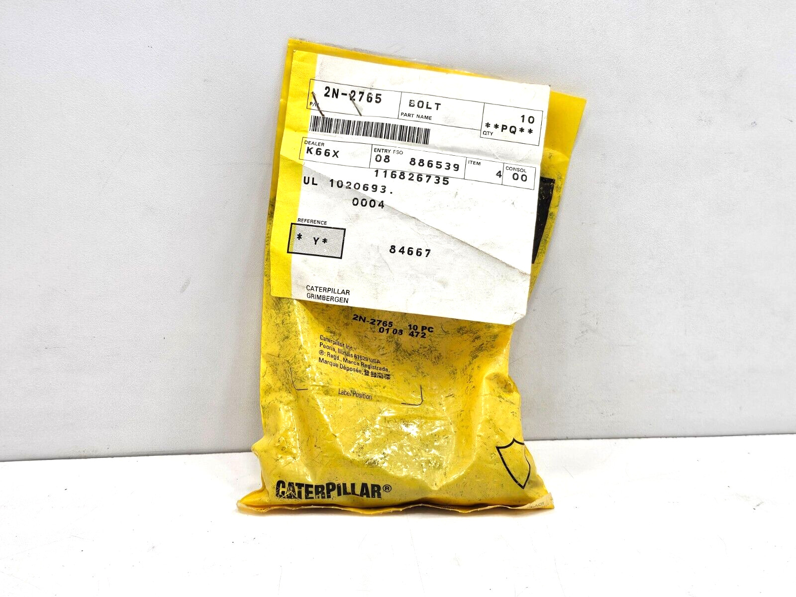 2N-2765 BOLT-HIGH TEMPERATURE CATERPILLAR 2N2765 LOT OF 6