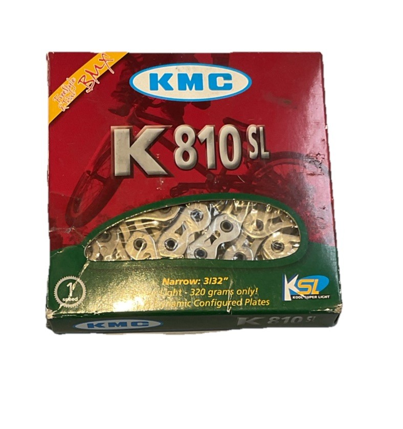 KMC K810sl Superlight Kool BMX Chain 1/2" X 1/8" 100L Silver