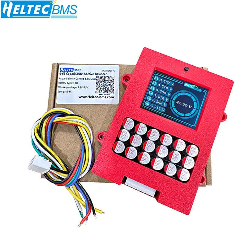 5A Active Balancer 4s 6s 8s with Display 12V Battery Energy Transfer Equalizer
