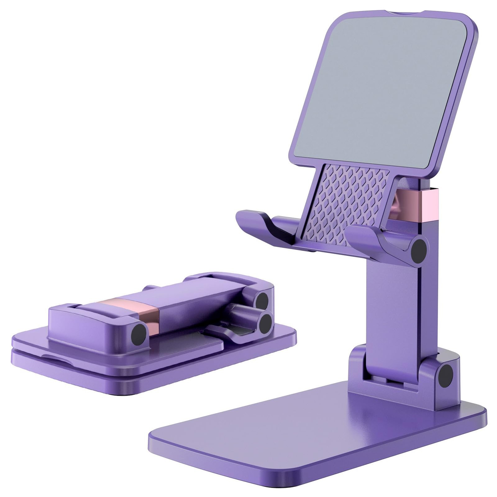 1Pack Foldable Phone Stand Desk Adjustable Height Angle Compatible with iPhone