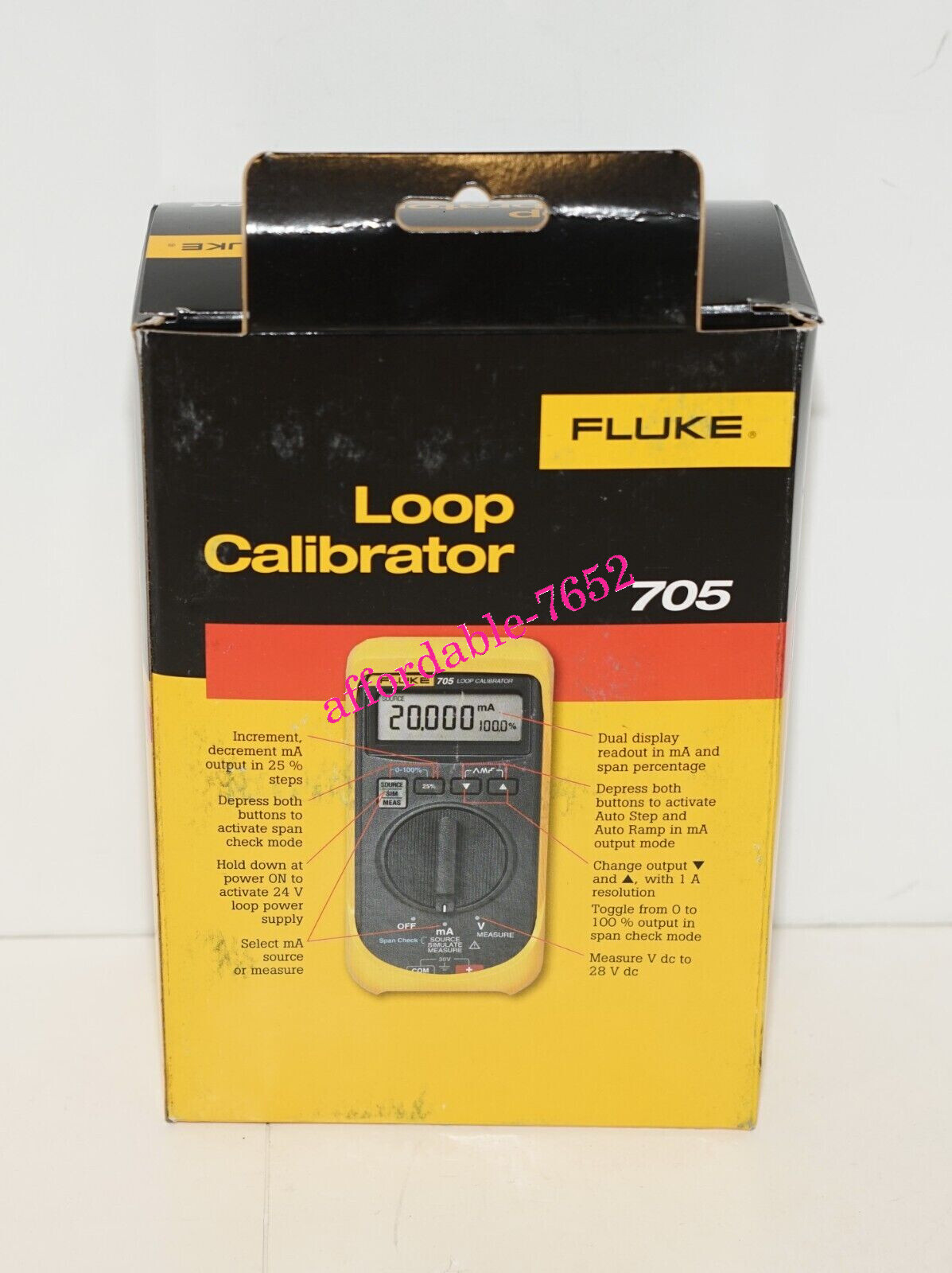 NEW FLUKE 705 LOOP CALIBRATOR SOURCE SIMULATE OR MEASURE DHL or FedEx