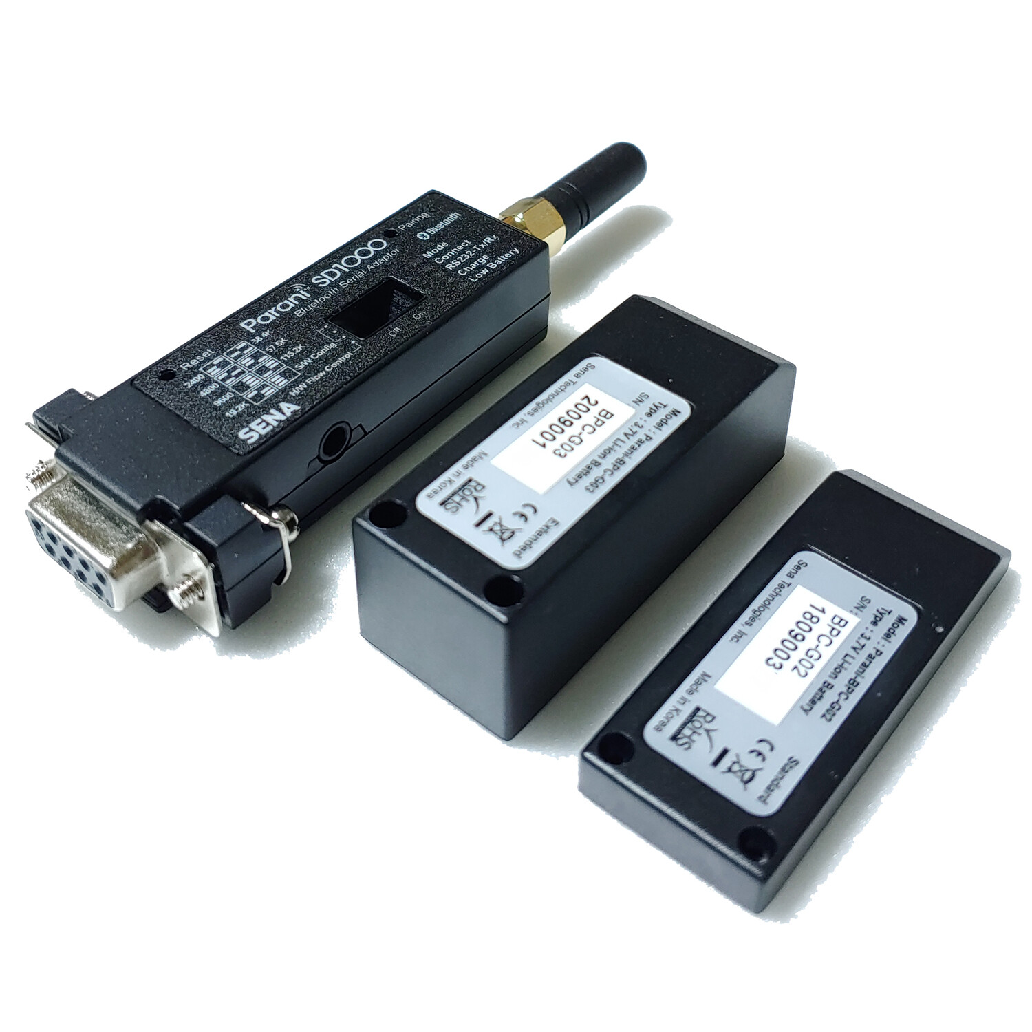 SENA Parani BPC G02 / G03 Battery Pack with Parani SD1000 Serial Adapter RS232