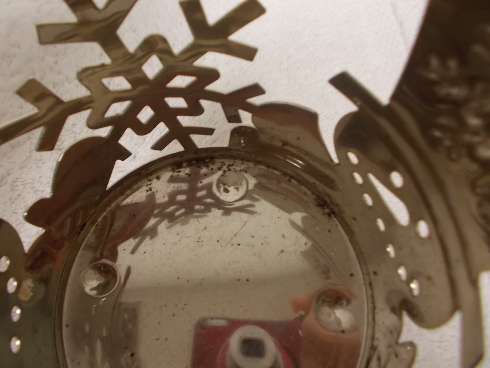 Christmas Holiday Snowman Red Scarf Metal Candle Holder Sleeve