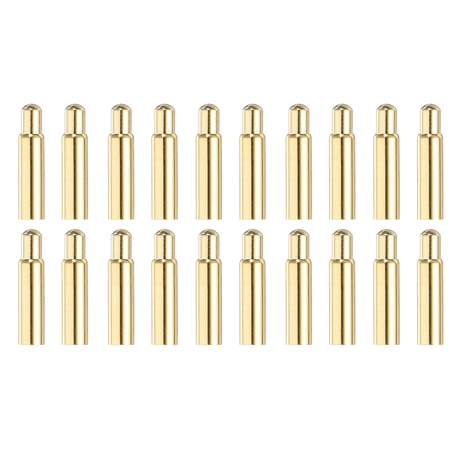 20 Pcs 12mm Spring Test Probe Pin, Gold Plated Spring Loaded Thimble Pins