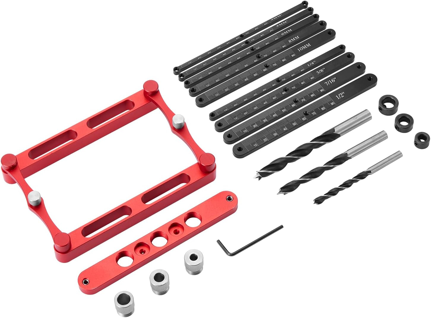 Positioner Locator Tool Dowel Jig Woodworking Joinery Hole Drill Guide，Center Fi