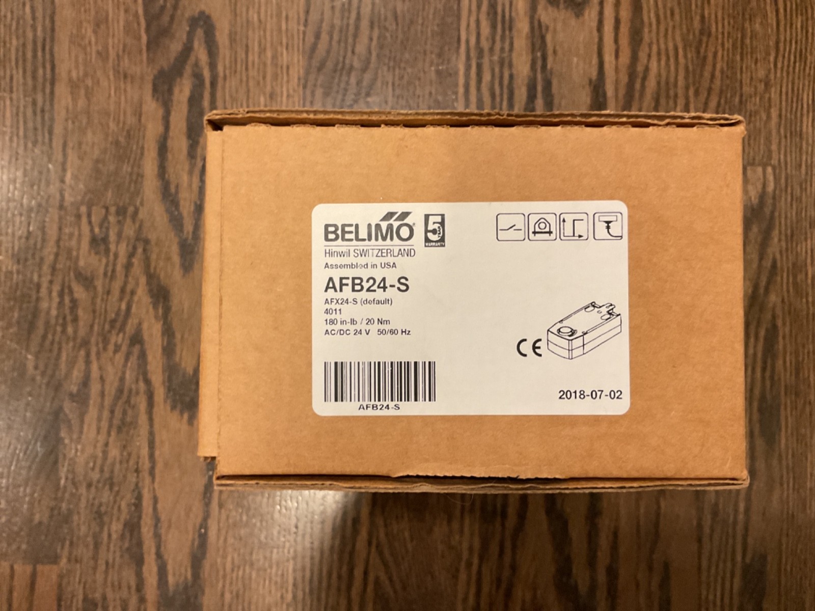Belimo AFB24-S Spring Return Damper Actuator - Orange