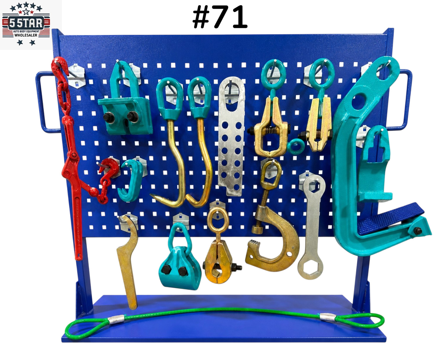 SET#71 - 18 PIECE HEAVY DUTY AUTO BODY FRAME MACHINE PULLING TOOLS & CLAMPS SET
