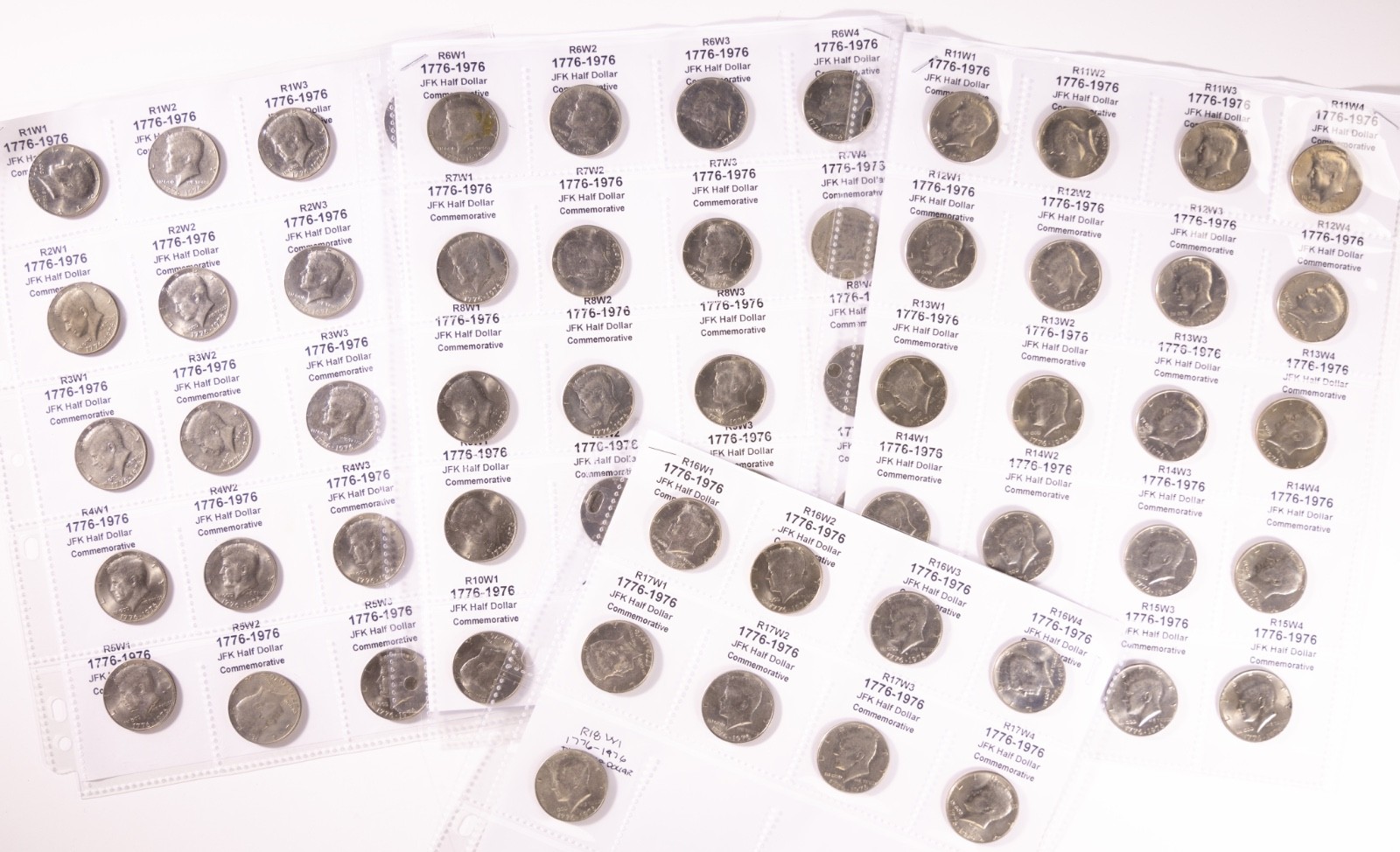 Estate Collection 69 Bicentennial Kennedy Half Dollars 1776-1976 AU/BU