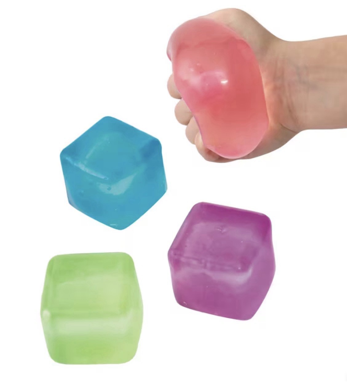 Gel Squeeze Balls Pink Blue Green Purple Tear-Resistant Stress Relief