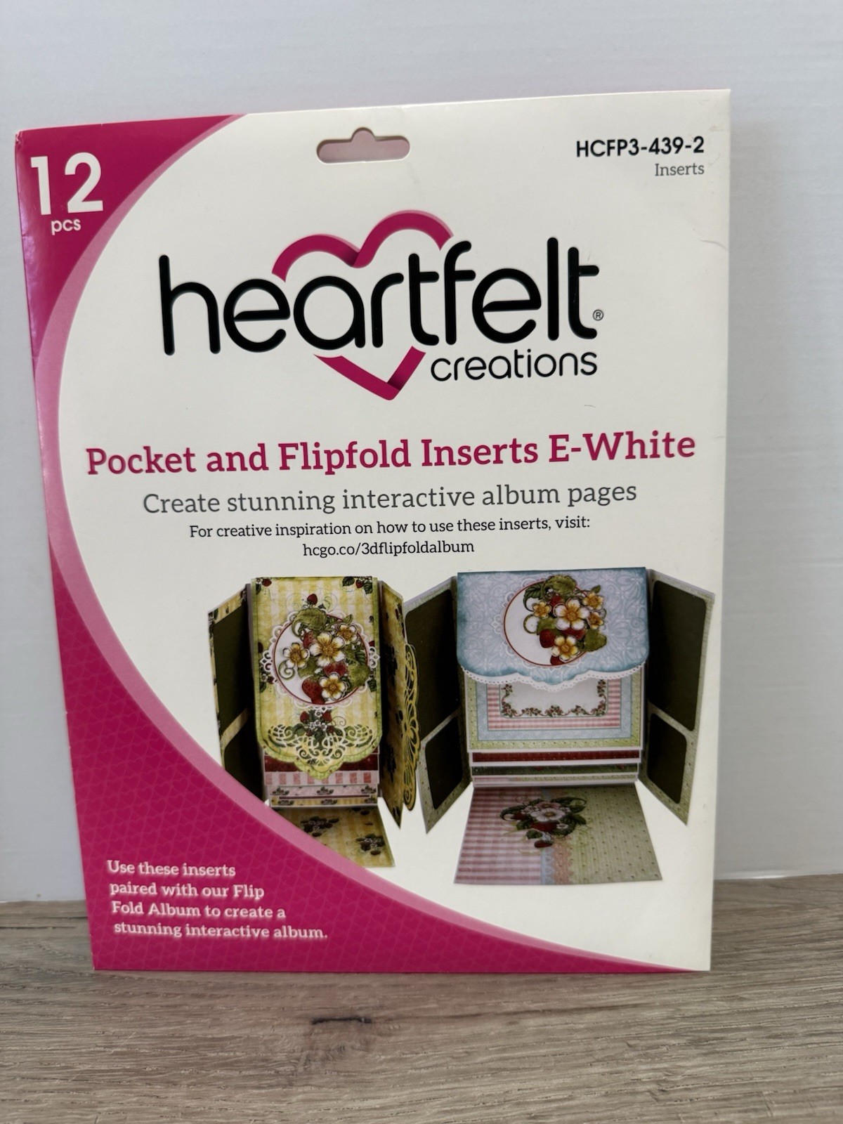 Heartfelt Creations HCFP3-439-2 Pocket and Flipfold Inserts E-White NEW