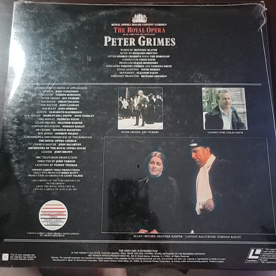 The Royal Opera Peter Grimes Laserdisc
