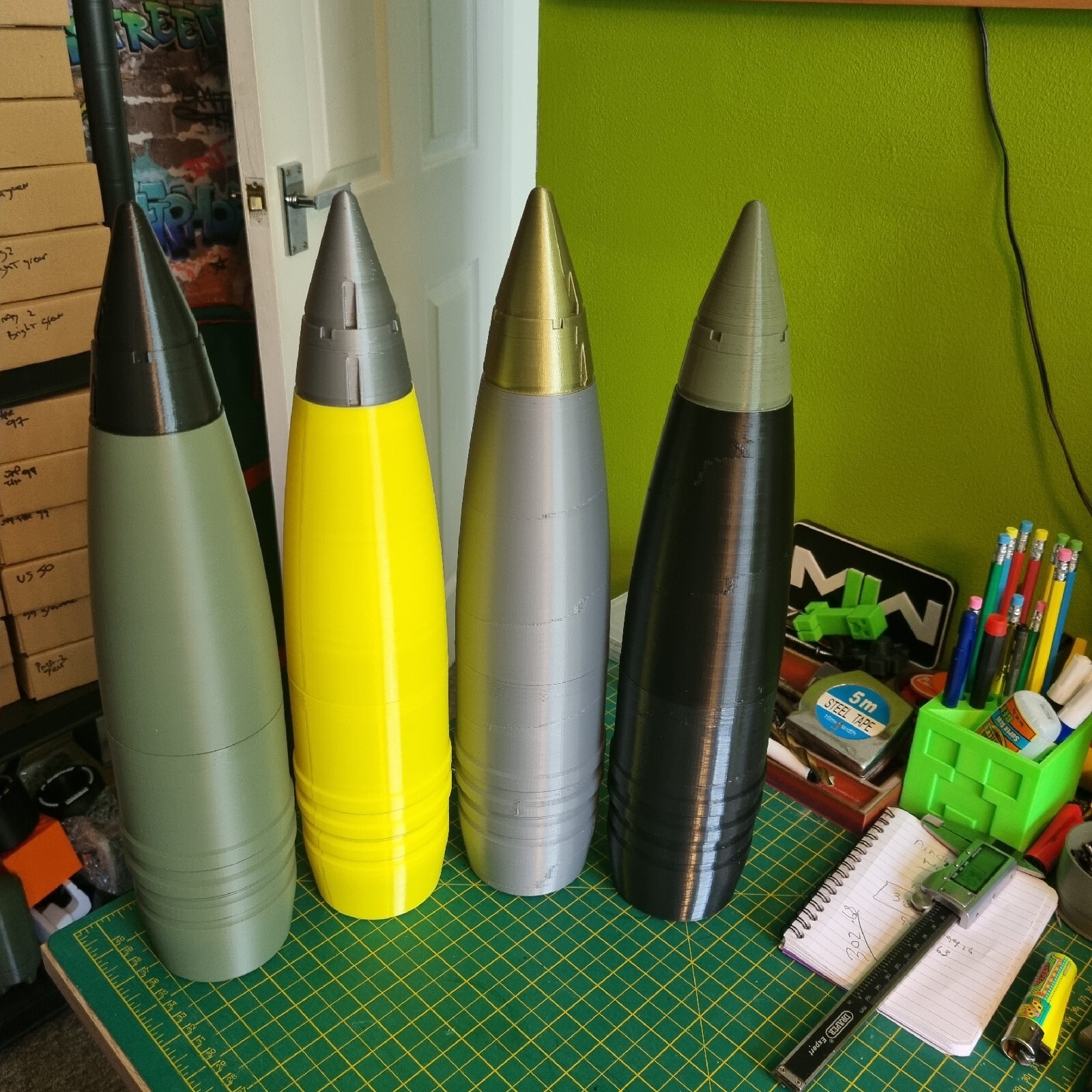 Fullsize replica Flak 88mm Shell 3D printed model Stash Desk Cosplay