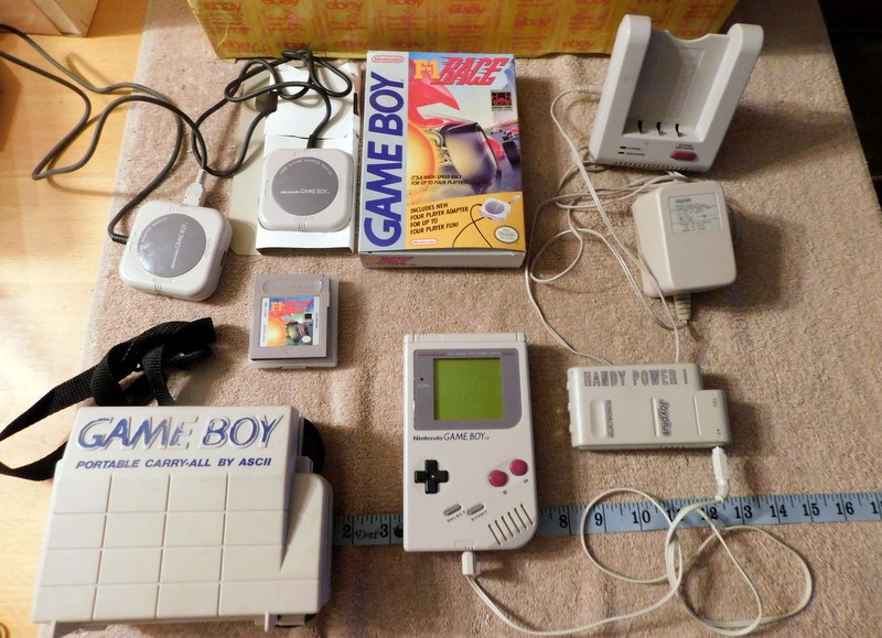 Original Nintendo Game Boy DMG-01 Handheld Console Japan Game & Accessories Lot