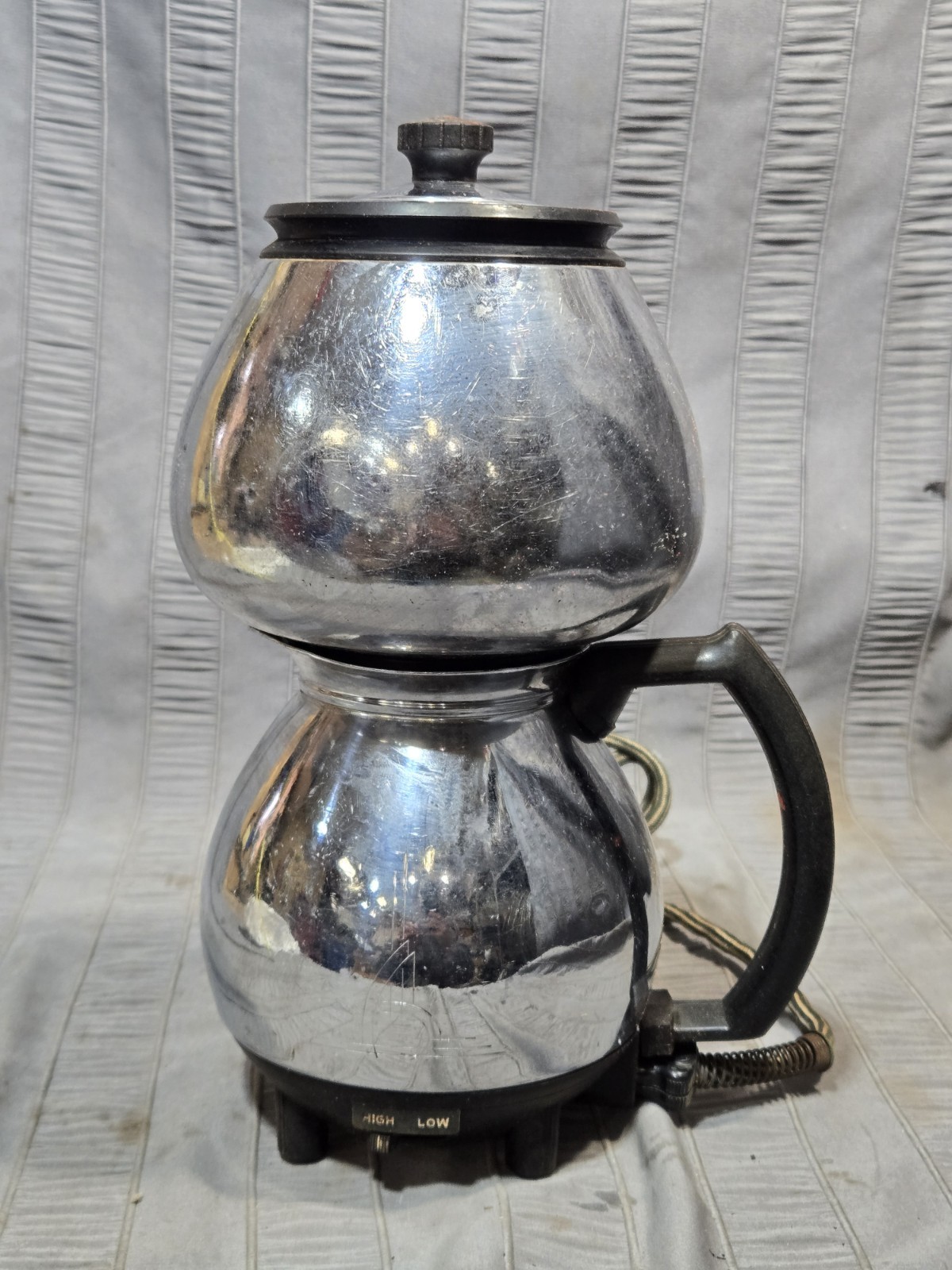 Vintage Sunbeam Double Bubble Coffeemaster Coffee Pot  C20B With Cord