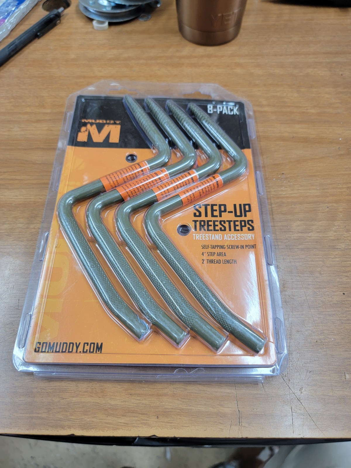 Muddy Step-Up Tree Steps | Durable Hunting Steps, 8-Pack,Clamshell