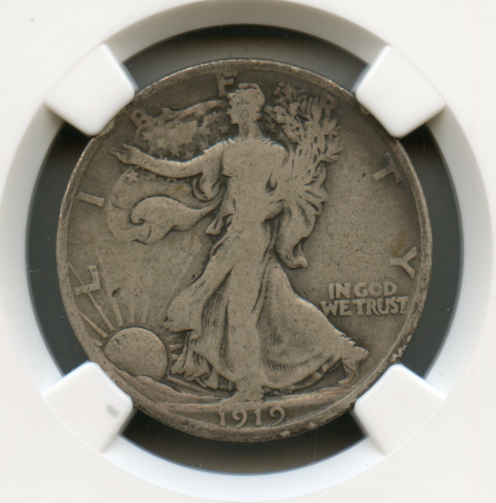 1919 D Walking Liberty Silver Half Dollar NGC VG 10