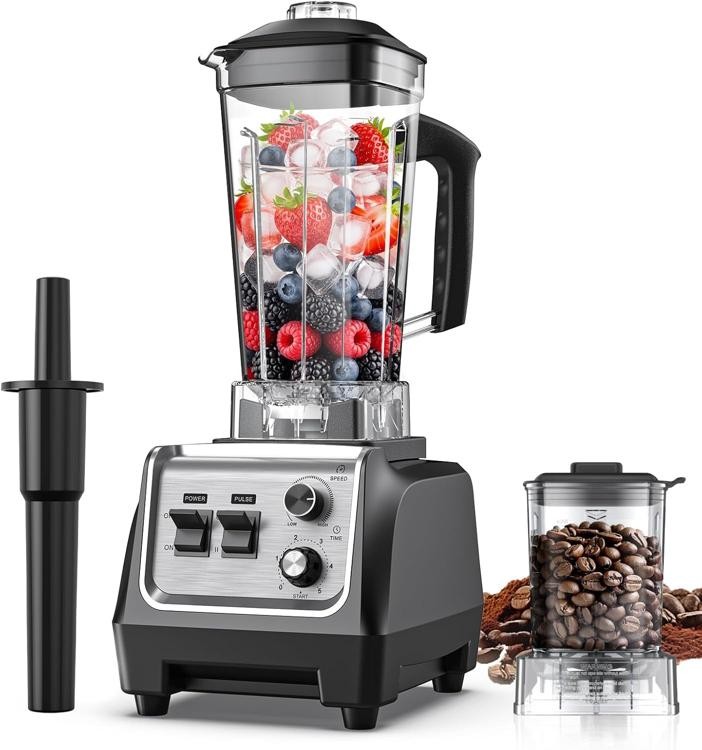 H-Duka Blender for Smoothies with 1800 Watt Motor Powerful Countertop Blenders f