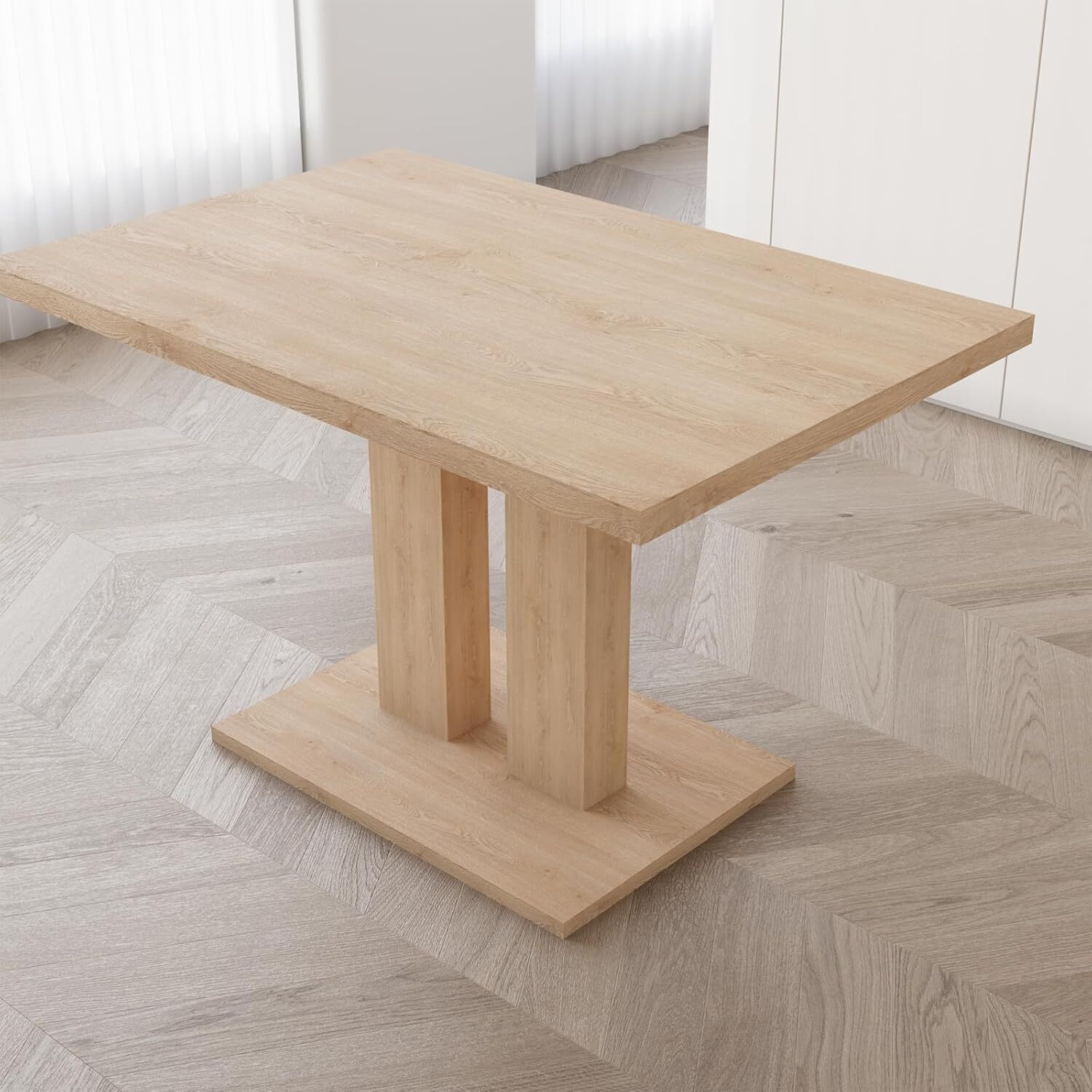Modern 46'' Kitchen Dining Table, Rectangular Table,Sturdy Construction for home