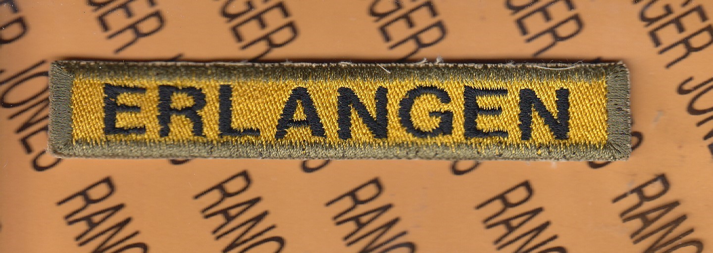 1st Armored Division ERLANGEN Tank Armor 4" tab patch