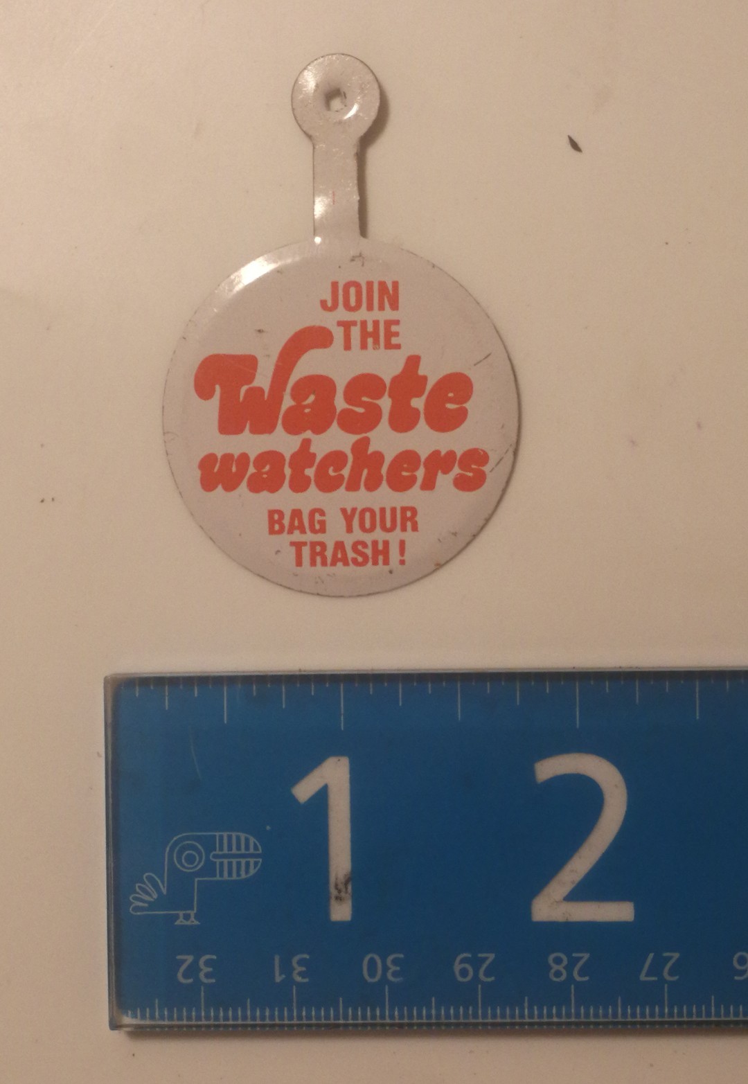 VTG Waste Watchers Metal badge Environment Hippy Trash Sustainability Littering