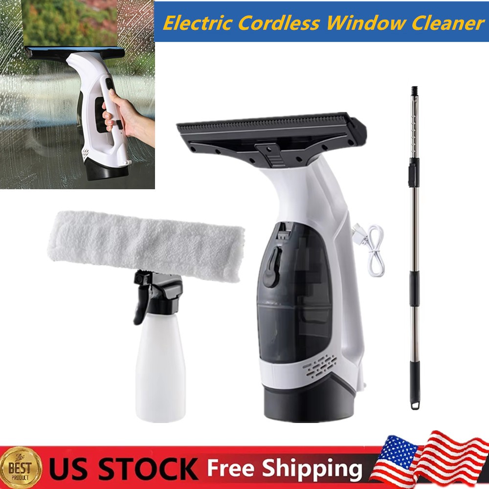 Portable Electric Cordless Window Cleaner Machine Rechargeable Glass Clean Tools