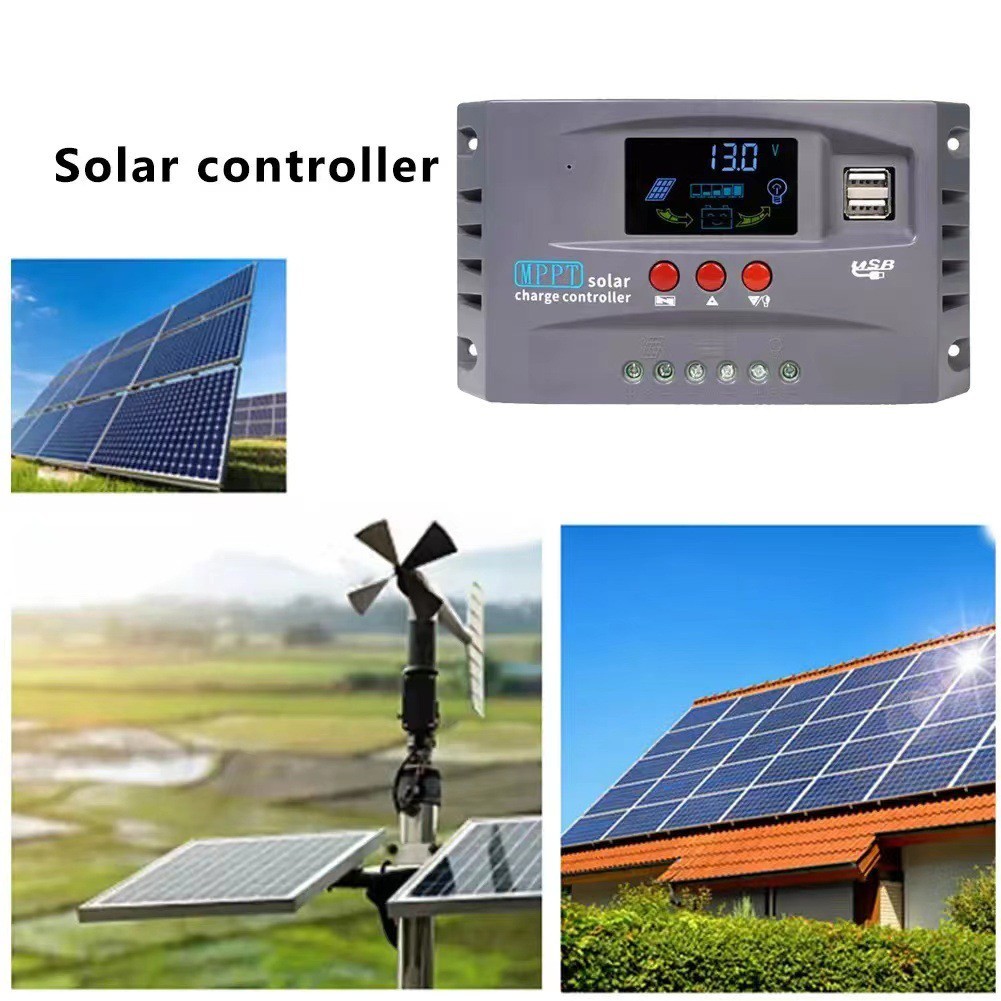 MPPT Controller Displays Current 30A Voltage Regulator Controller 12V24V New