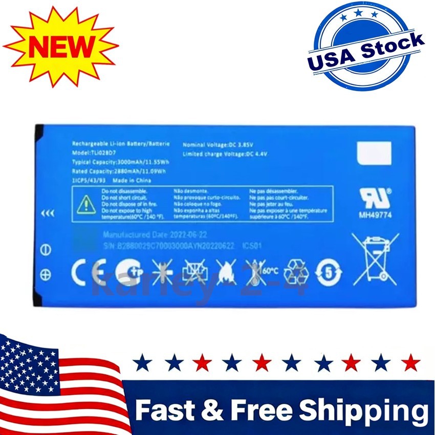 TLi028D7 Replacement Battery For TCL T430WS ION V Cell Phone 3.85V 3000mAh
