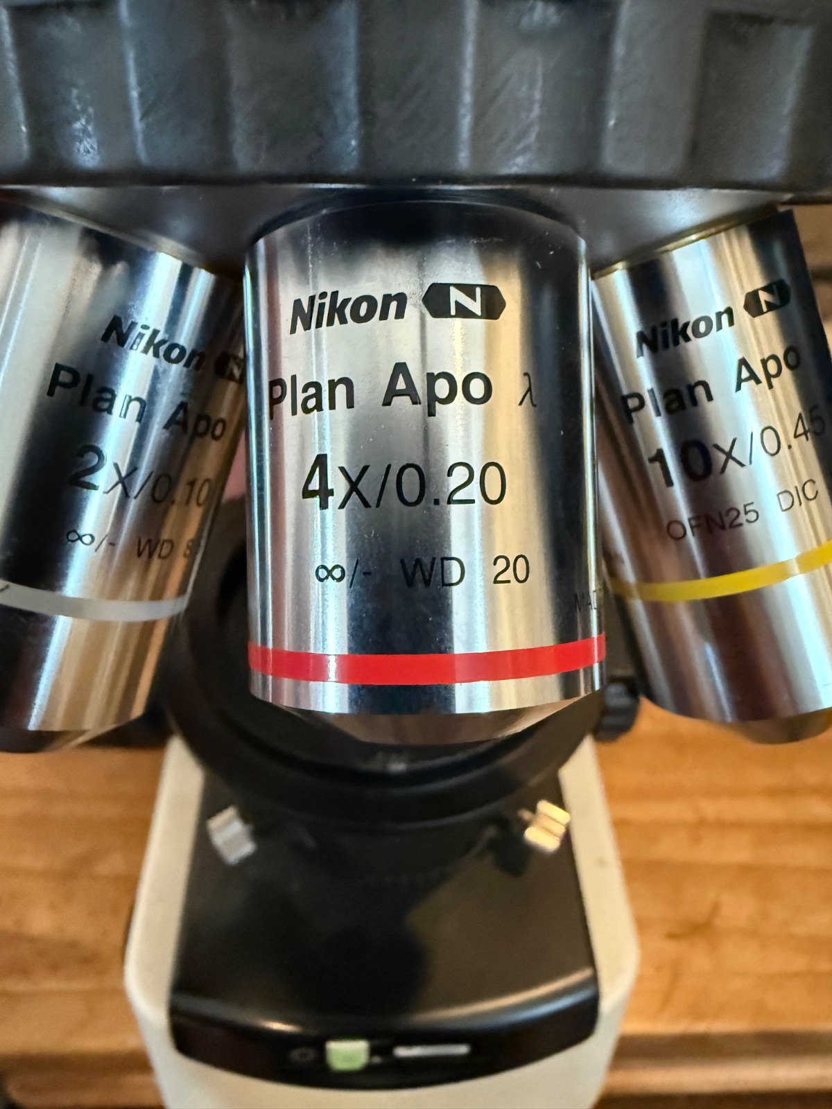 Nikon Plan Apo 4x / 0.2 Microscope Objective Lens WD 20mm