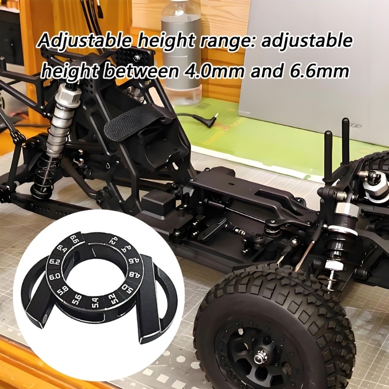 Car Adjustable Ride Height Tool 4.0 6.6mm Aluminum Meter for 1/10 Scale Models