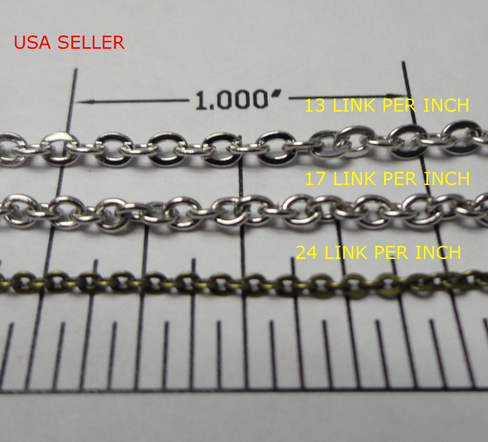 24 Link per inch HO/O scale Chain Stainless Steel 12" Long