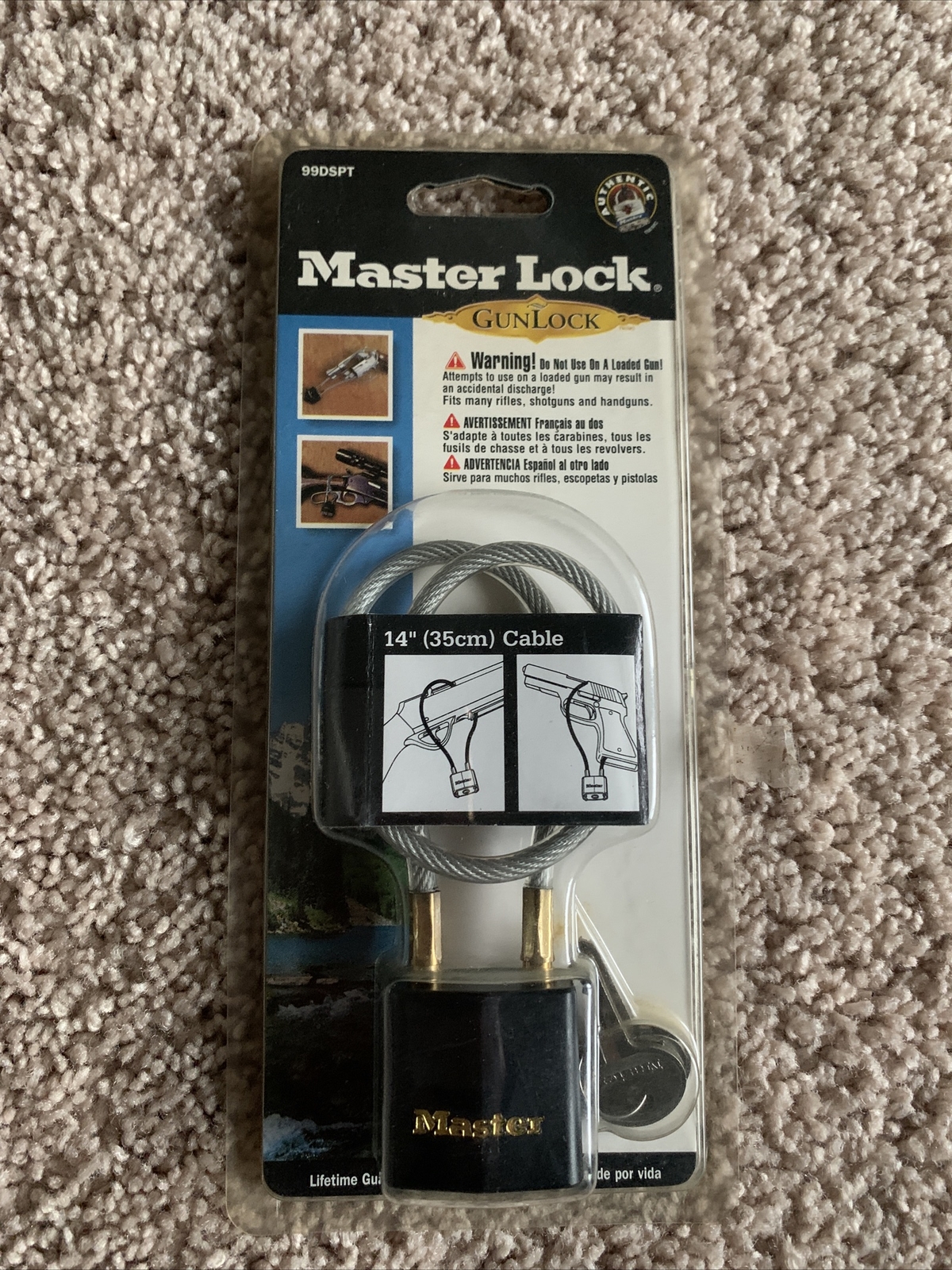 Master Lock 99DSPT Cable Gun Safety Lock with Keys new