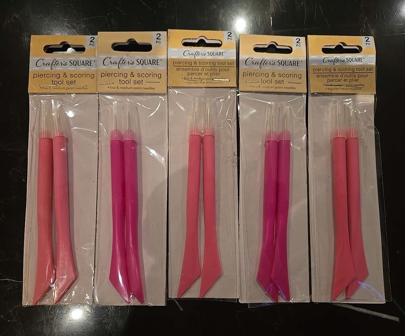 Lot Of 5 -  New  Crafter's Square Piercing & Scoring tool set (2 pieces per set)
