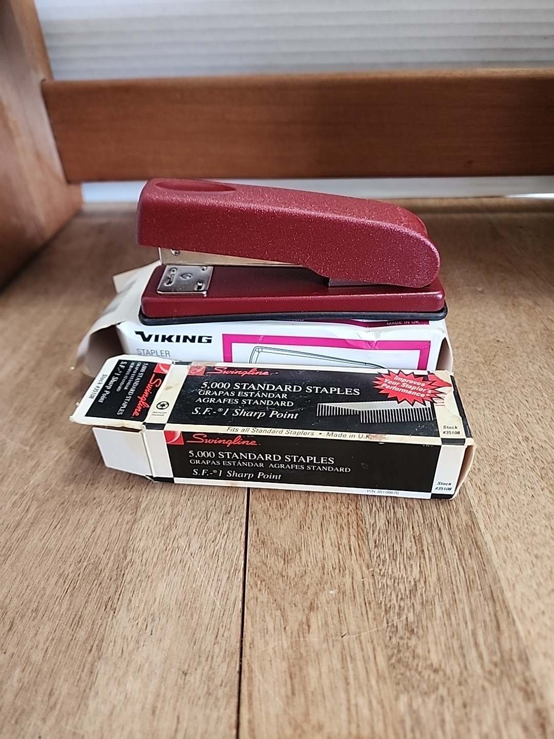 Vintage Viking Half Strip Stapler #VKN33 and Full Box of Swingline Staples