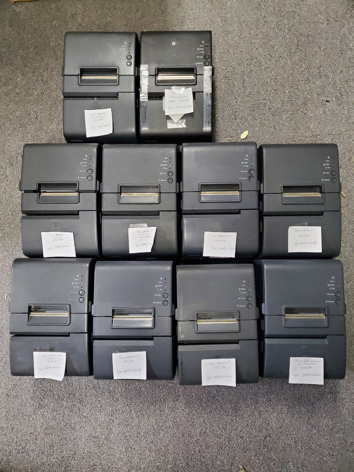 (Lot Of 10) Epson TM-H6000IV M253A POS Thermal Receipt Printer No AC Adapter